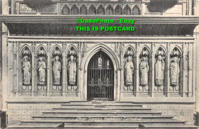 R364695 Rochester Cathedral. Choir Screen. Valentine Series. Postcard. 1911
