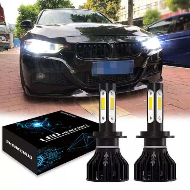 2x Bulbs H7 LED Bright White 6500K Headlight For BMW 3 Series F30 F31 2011-2018