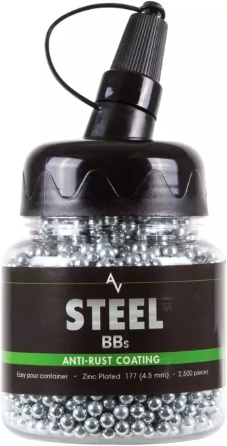 Steel BBS, 177 Cal, 5.1 Grains, Zinc-Plated, 2,500Ct