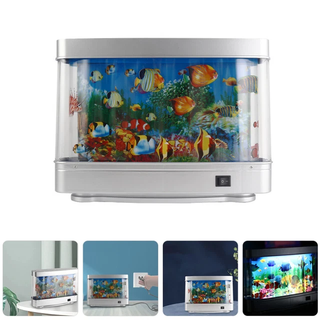 Lámpara decorativa falsa para acuario luz nocturna tanque de peces noche