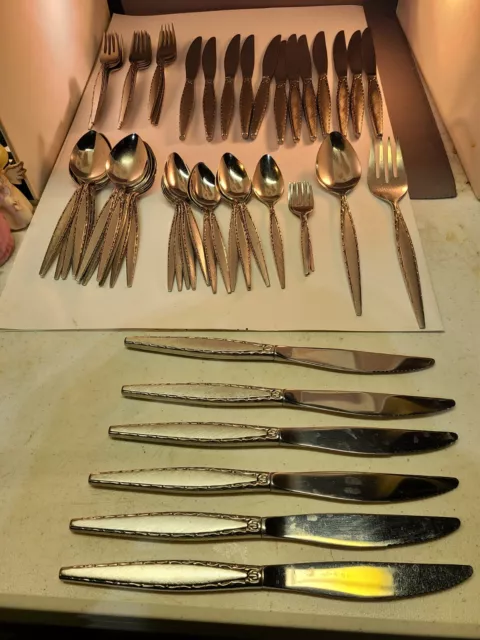 60Pcs Oneida Community Mid Century "Venetia" Stainless Flatware Service for 12