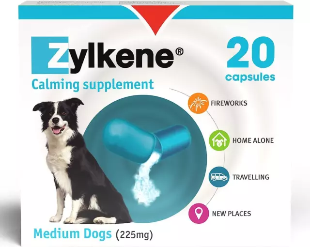 Zylkene - Calming Supplement for Medium Dogs (10 to 30kg) 225mg | 20 capsule