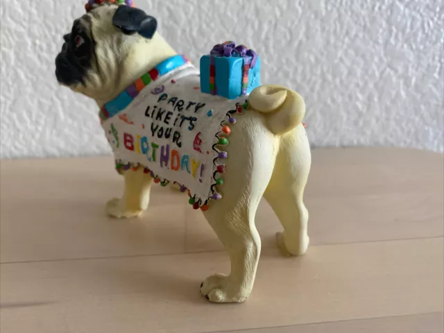 Westland Pugnacious Pug Party Like It’s Your Birthday Pug RARE 2