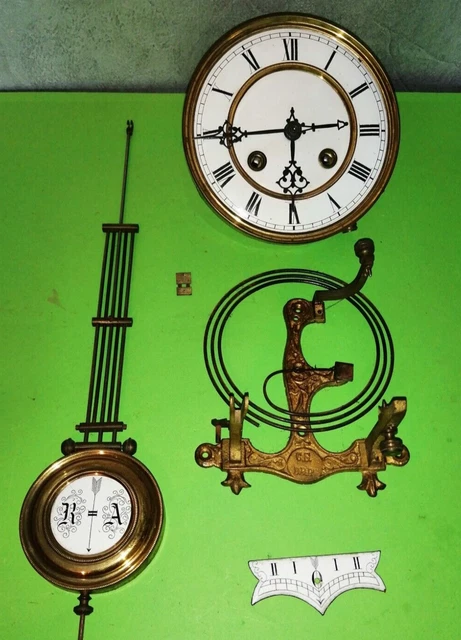 Beau Mouvement Carillon  Horloge -Pendule Marque Deutsche Old Clock Orologio Uhr
