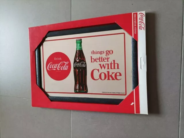 Cartel Espejo Tipo Vintage Coca Cola Medidas :36,5 Cm X 26,5 Cm Nuevo