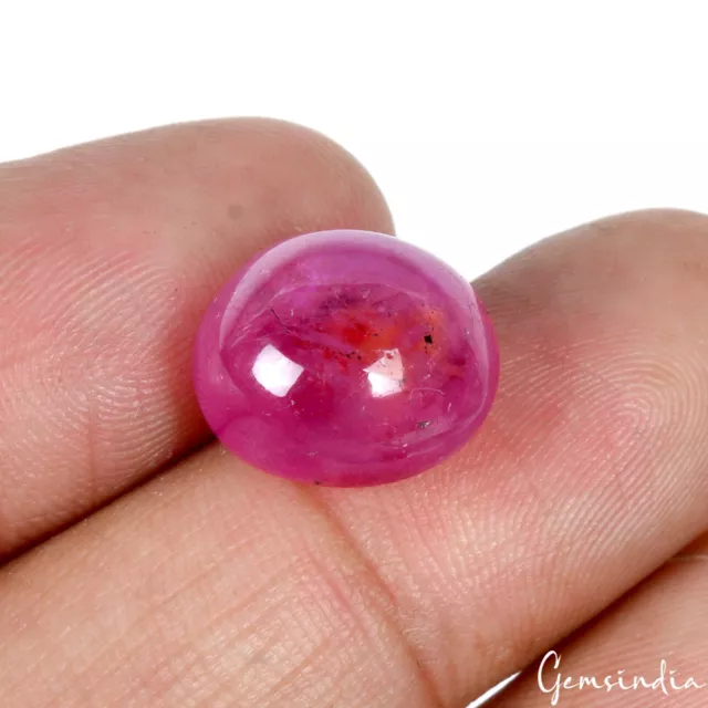 15 Ct. AAA CERTIFIED Natural Mozambique Red Ruby Oval Cabochon Gemstone 13*11 MM