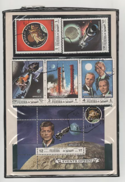 Fujeira - Apollo 13 : Lot De Timbres Dans Ancienne Pochette Rigide Plastique