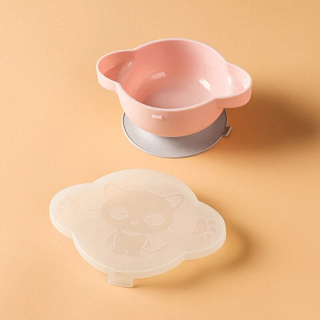 Tazón de succión antideslizante de silicona antideslizante para bebé de 1/4 pieza para niño pequeño autoalimentación YZ
