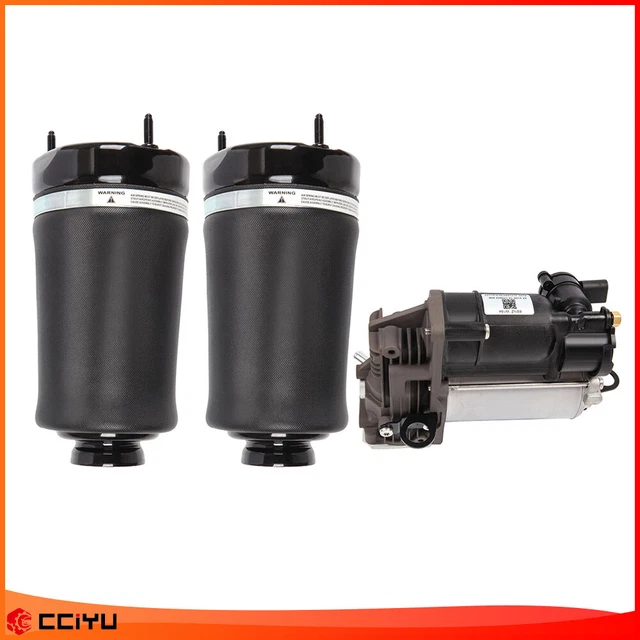 3PC Air Suspension Spring Air Compressor Bag Kit For Mercedes W/X164 ML450 GL450
