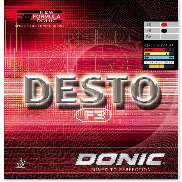 Donic Desto F3 Tischtennisbelag / NEU und OVP / zum Sonderpreis