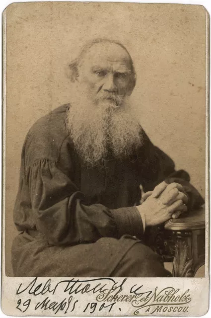 LEO TOLSTOY Signed Photograph - former Russian Author / Writer - preprint