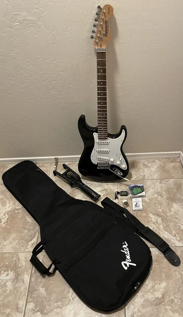 Fender Starcaster Black Strat Electric Guitar/Softcase/Stand/Strap/Tuner/ Picks Fender Starcaster Black Strat Electric Guitar/Softcase/Stand/Strap/Tuner/ Picks