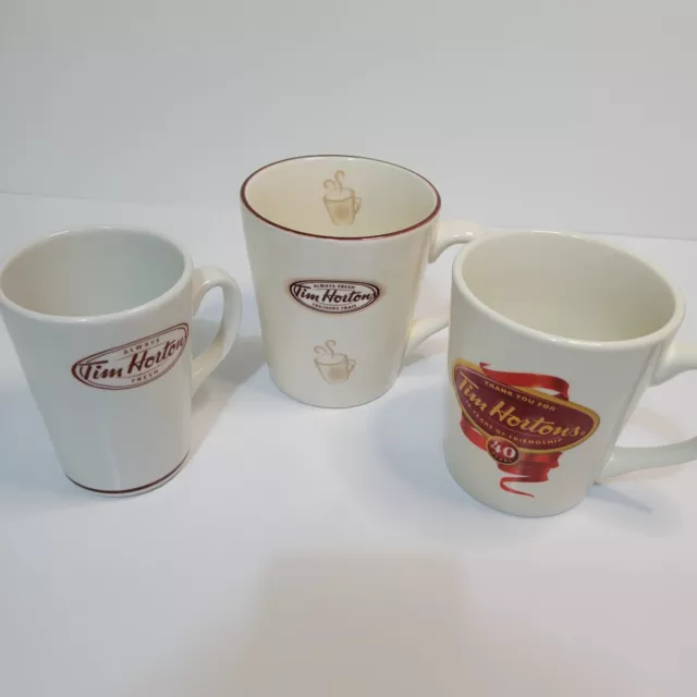 Tim Hortons Coffee Mugs Cups Lot Of 3