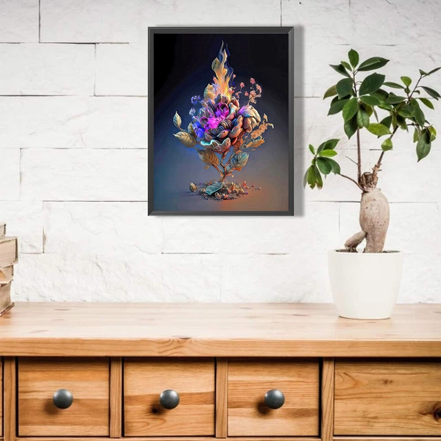 5D DIY Full Round Drill Diamond Painting Flower Kit Home Decoration Art Craft