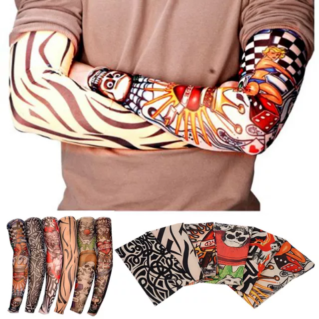 Tattoo Sleeve Fake Temporary Tattoo Full Arm Warmer Sleeve 20 Designs Men Women