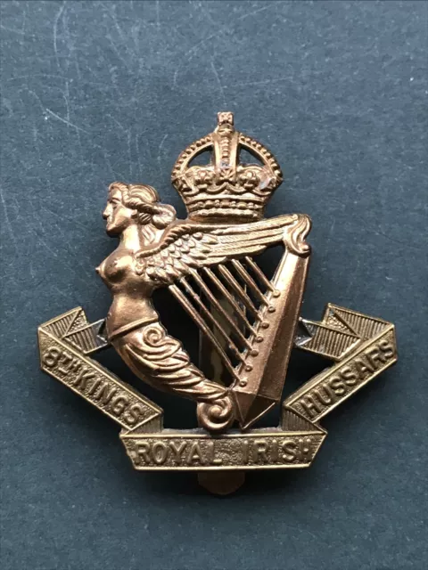 8th Kings Royal Irish Hussars Cap Badge 1916 Economy War Issue