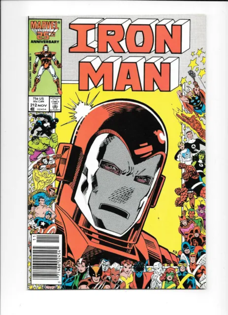 Iron Man #212B 1986 VF/NM Newsstand Variant Marvel Comics