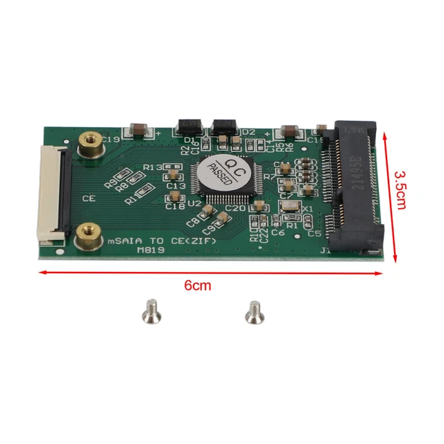 1.8 inch Mini mSATA PCI-E SSD HDD to 40pin ZIF CE Cable Adapter Card AUS 2