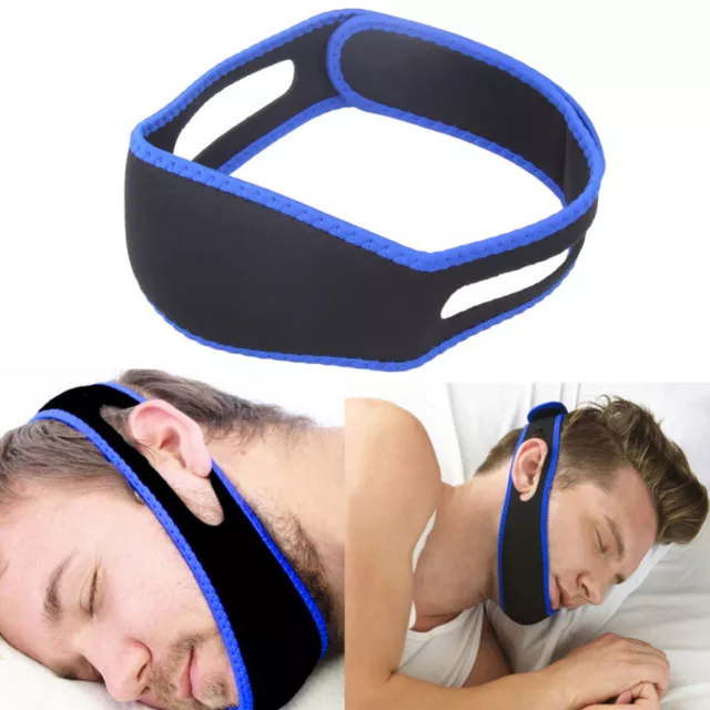Solution mâchoire anti-ronflement ceinture anti-ronflement menton apnée du sommeil 65 cm réglable