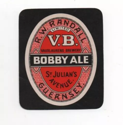 Guernsey - Vintage Beer Label - R.W. Randall Ltd. - Bobby Ale