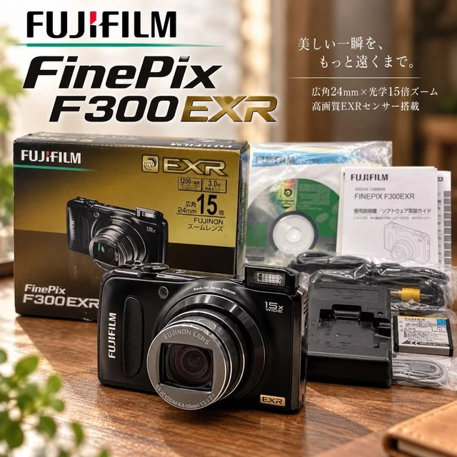 FUJIFILM FINEPIX F300EXR Negro (con Caja Original) Funciona EUR