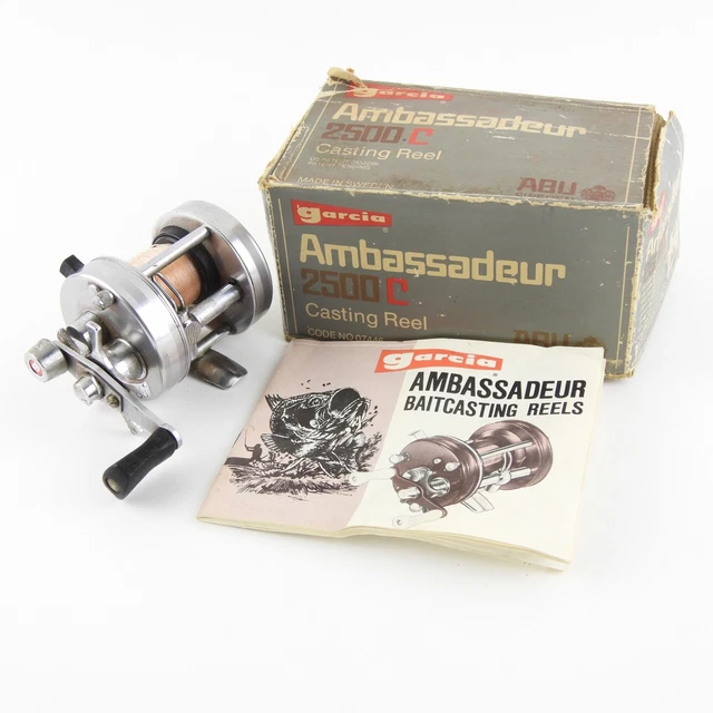 VTG ABU GARCIA AMBASSADEUR SILVER 2500C BAITCASTING REEL S/N