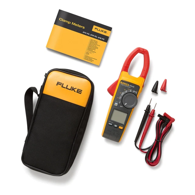 Fluke 375 FC True RMS AC/DC Clamp Meter, 600 A, 1000 V