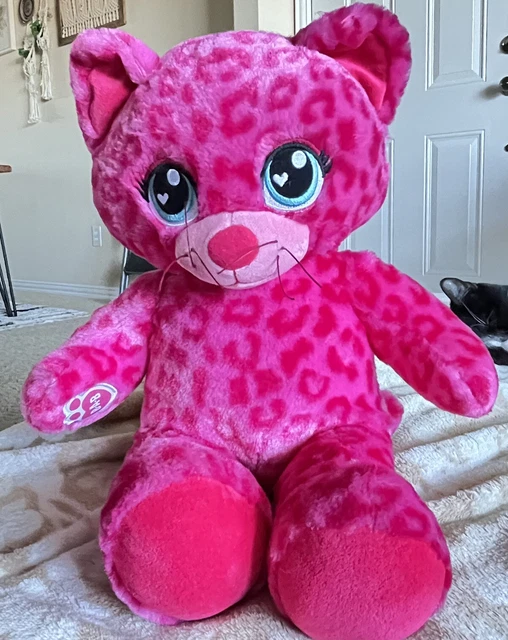 BUILD A BEAR Workshop BABW Pink Leopard Cheetah Cat Stuffed Plush