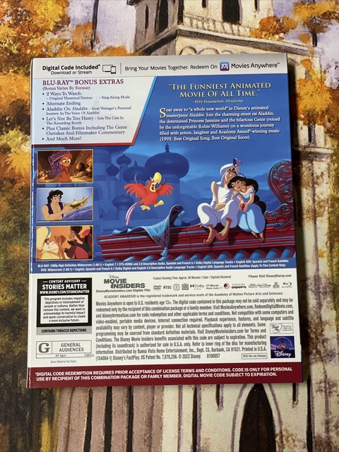 ALADDIN (THE WALT Disney Signature Collection) (Blu-ray, 1992) $20.06 ...