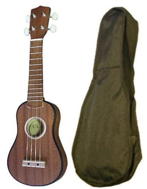 Ukulele Soprano En Bois De Noyer Avec Housse