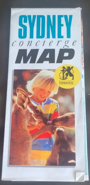 Vintage  NEW  1998  Sydney Concierge Map Australia  ~ Old Parkroyal Collection