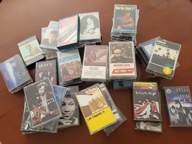 Très Beau Lot 48 K7  POP ROCK SOUL (cassette Tape) Beatles,Queen,Led Zeppelin,..