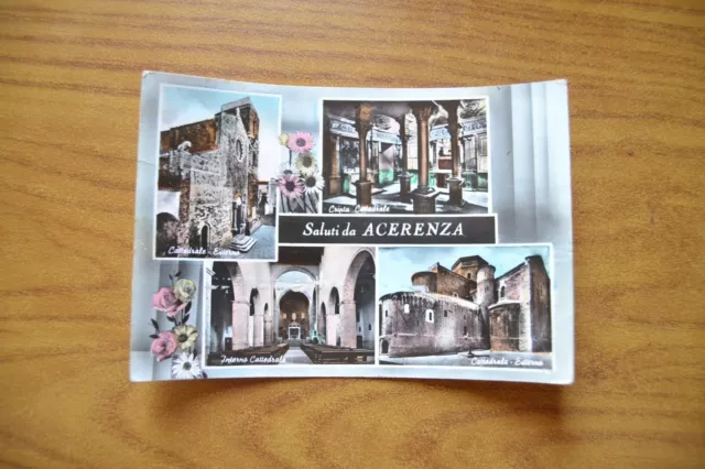 Cartolina Saluti Da Acerenza Cattedrale Viaggiata 1960 Subalpina Dd