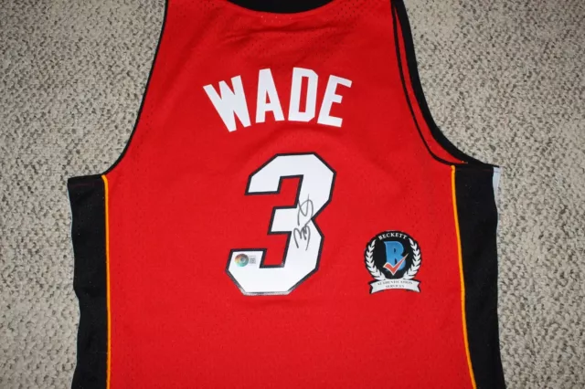 Dwayne Wade Autographed Signed Miami Heat Vice City Jersey Black Beckett  COA Hot