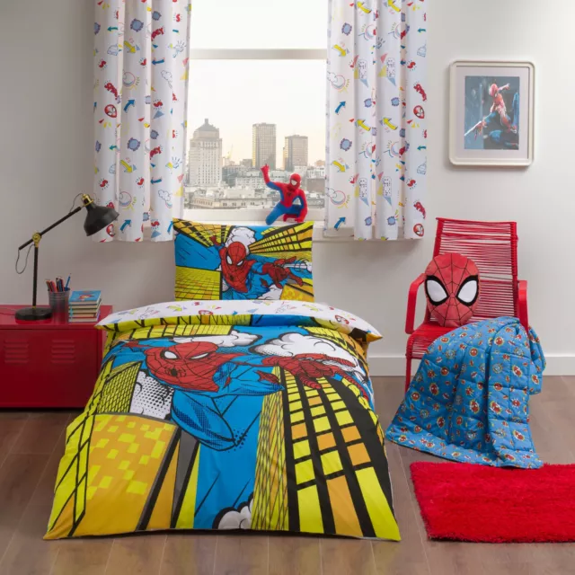 Disney Marvel Official SpiderMan Reversible Single Duvet Set 100% Pure Cotton