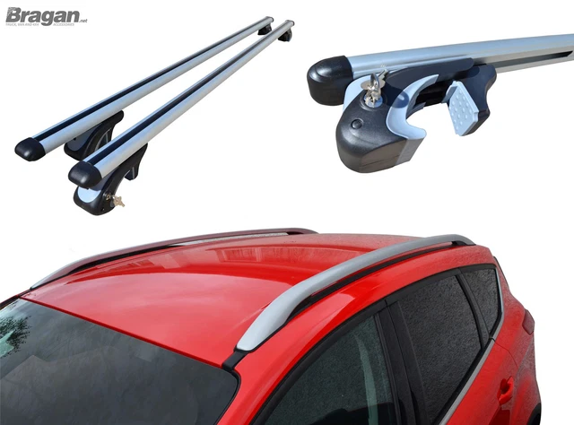 Roof Rack Rails + Locking Cross Bars To Fit Ford Kuga 2013 - 2019 4x4 Aluminium