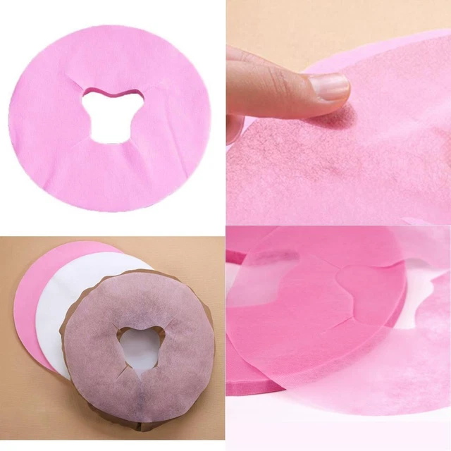 Tela no tejida desechable cubierta facial salón de masajes accesorios rosa A