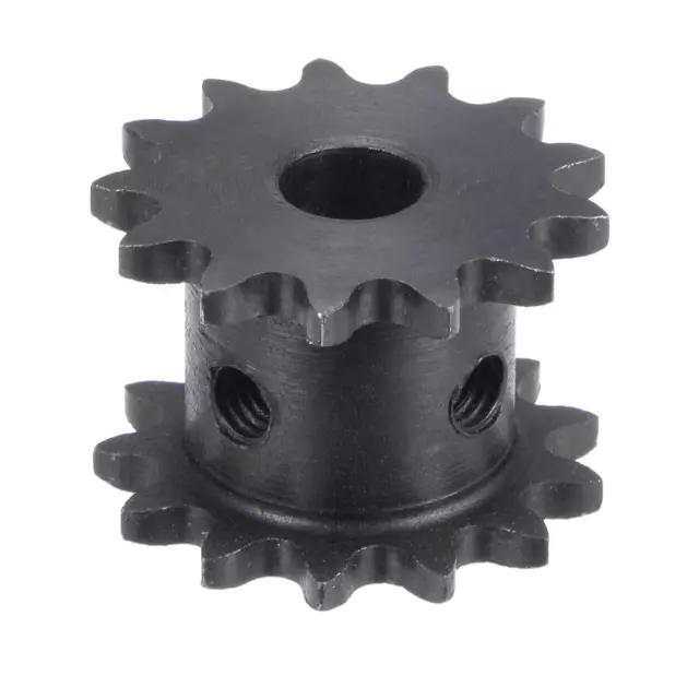 13 Tooth Sprocket, Double Strand 1/4" Pitch 8mm Bore Carbon Steel