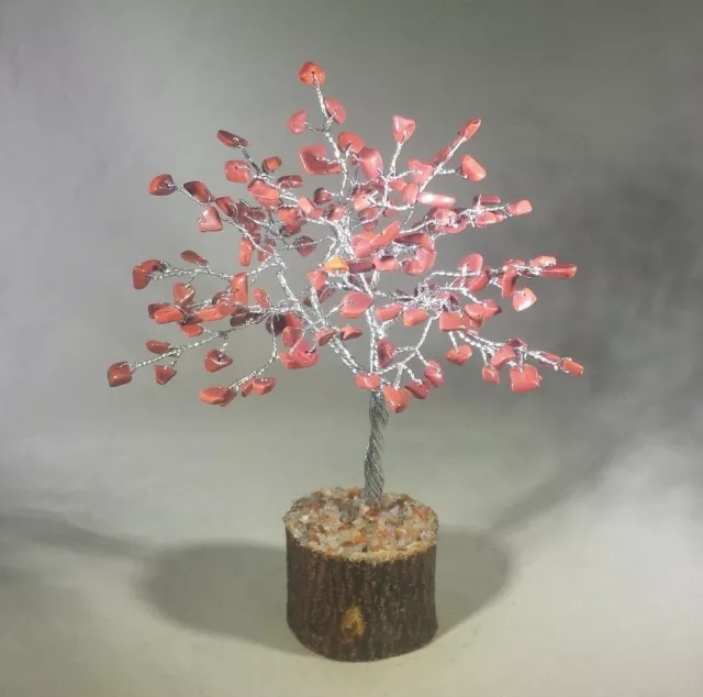 Natural Red Jasper Gemstone Chip Tree With 150 Stones Crystal Tree Of Life