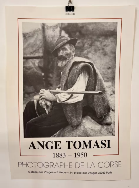 affiche ancienne originale ANGE TOMASI / Photographe CORSE CORSICA « Le Berger »