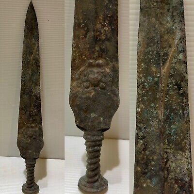 Unique Ancient Roman face Wonderful Bronze Excellent Sword 200BC 45CM