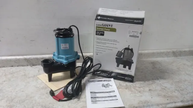 Little Giant 511932 1/2 HP 115VAC 25 Ft Max Head Manual Sewage Pump