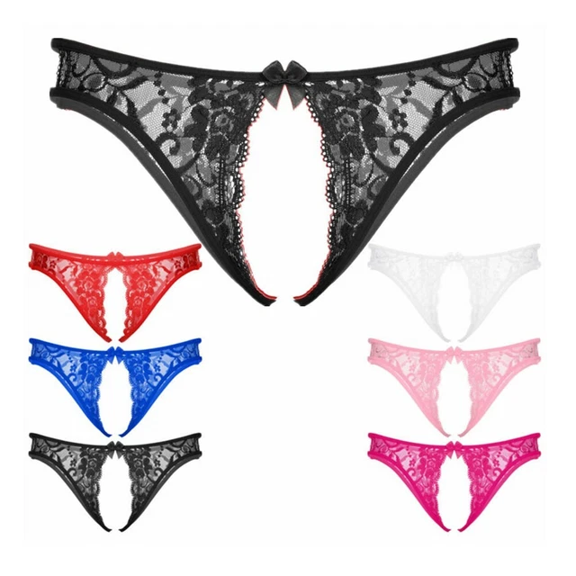 MENS SEXY SEE through Bikini Briefs Open Crotch Underwear TBack Thongs