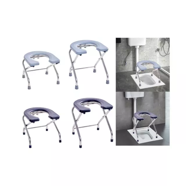 Anziani Squat Sedile WC Sgabello Vasino Sedia per bagno Multiuso Pieghevole