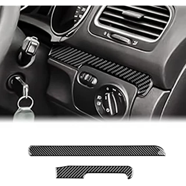 Carbon Fiber Style Dashboard Trim Stickers For Honda Accord 2008-2013 – 3-Piece Set (Black ABS Plastic)