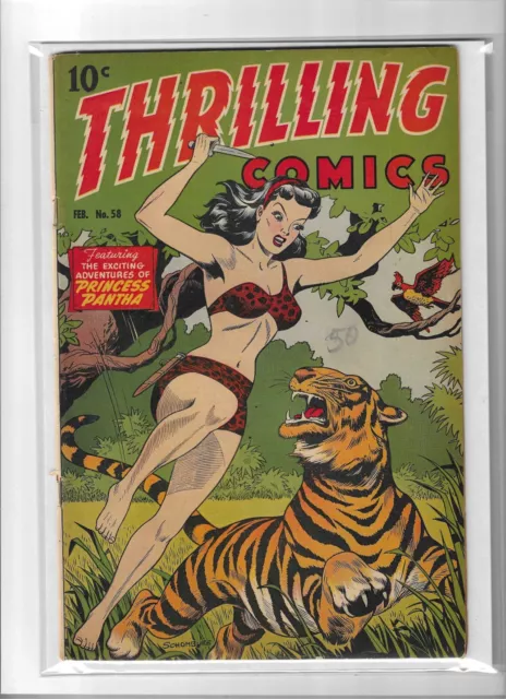 Thrilling Comics # 58 Very Good [1947] Schomburg Cover