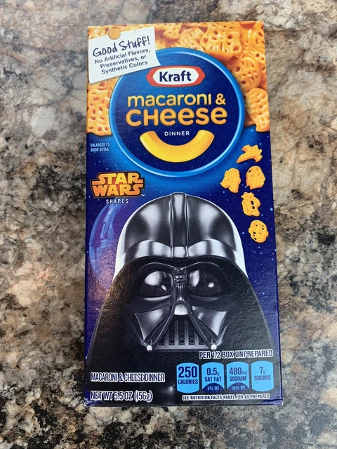 Kraft Macaroni & and Cheese Star Wars Full Box w/ Darts Vader Shaped Noodles
