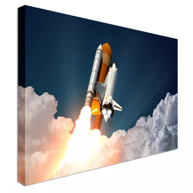 Space Shuttle Launch Canvas Wall Art Picture Print