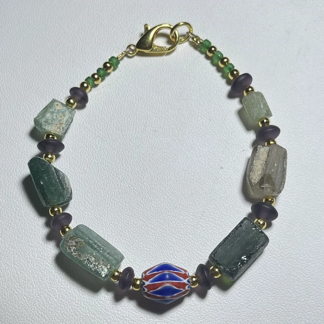 Afghan Antique old ancient Roman glass beads Beautiful Bracelet