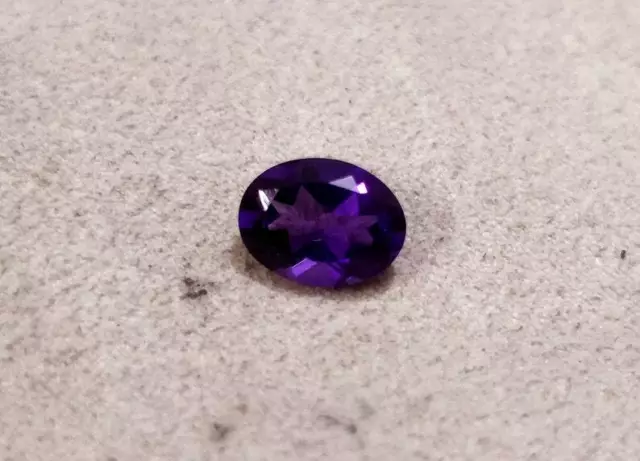 1.24 Carats Natural Dark Purple Amethyst 8x6 mm Oval Cut Loose Gemstone